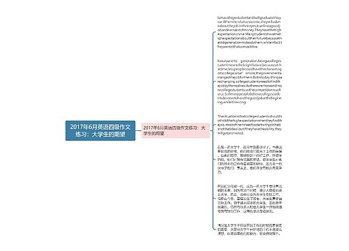 2017年6月英语四级作文练习：大学生的期望