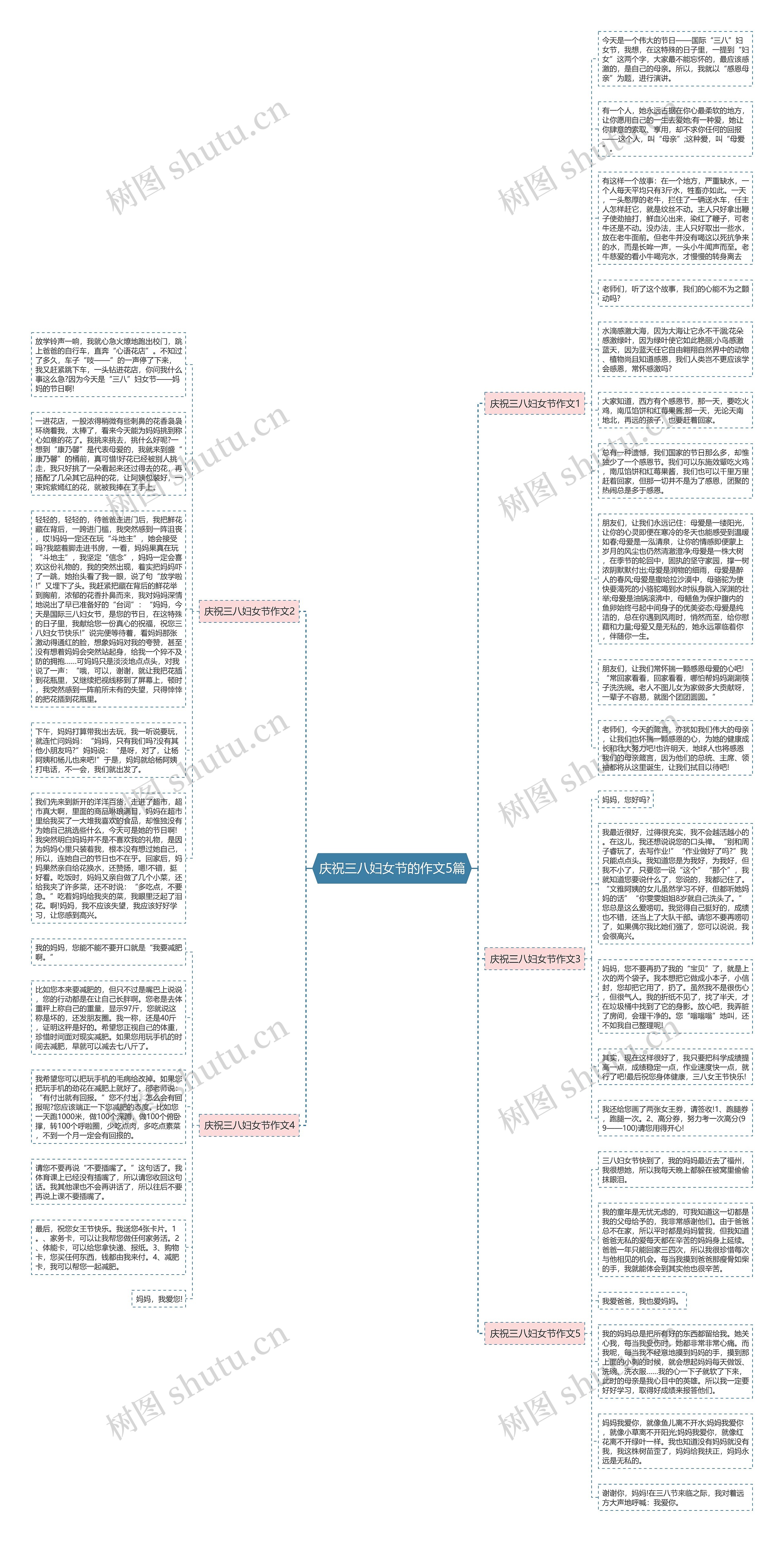 庆祝三八妇女节的作文5篇思维导图