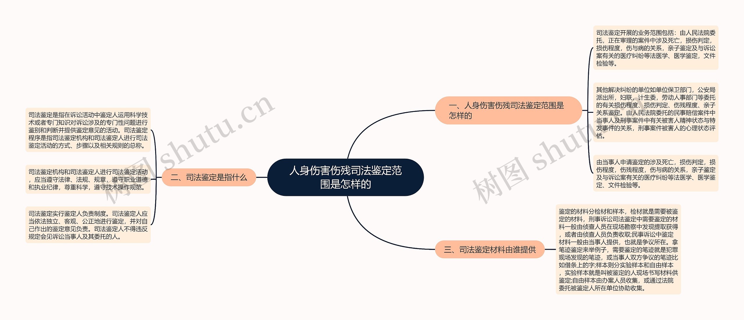 人身伤害伤残司法鉴定范围是怎样的思维导图