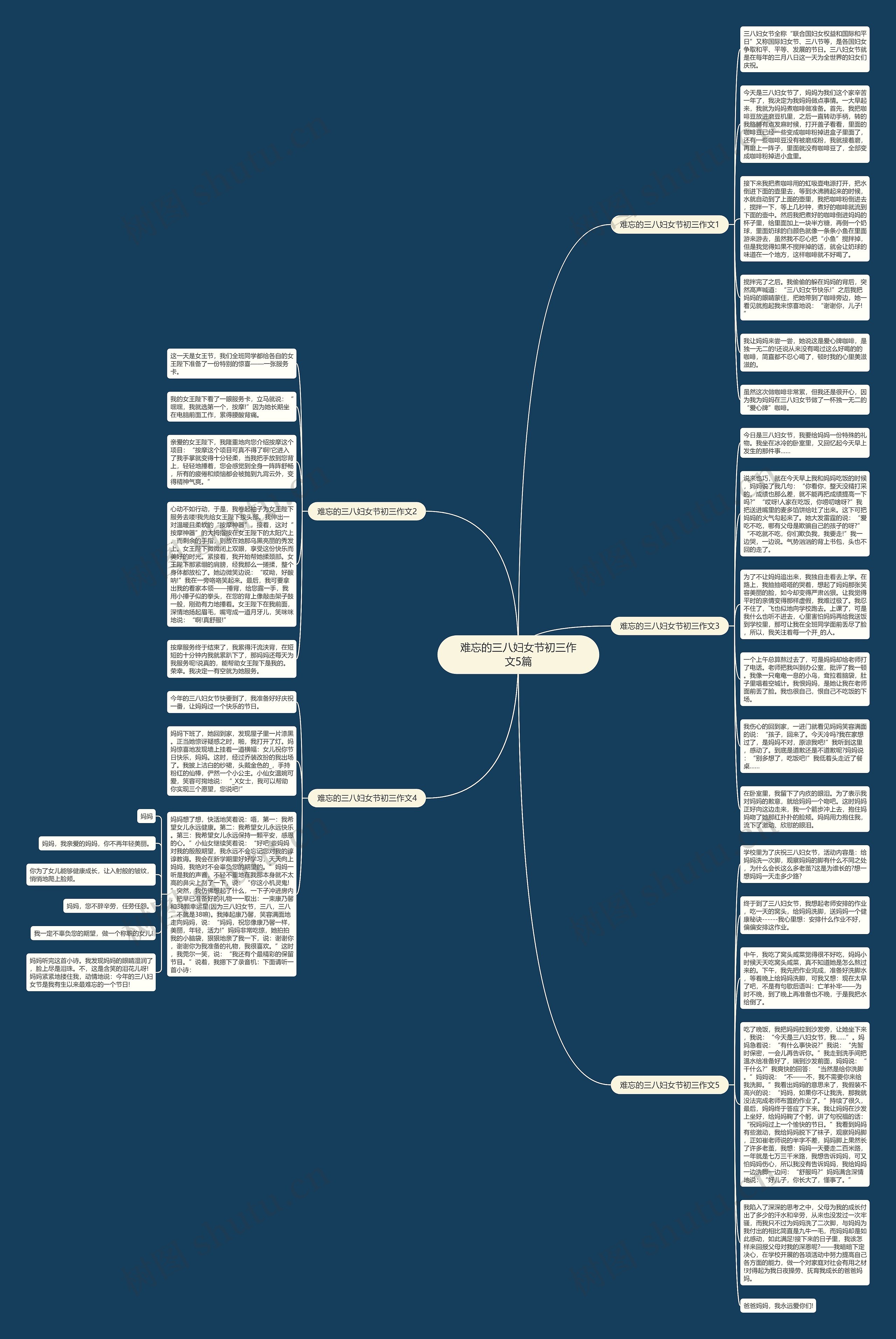 难忘的三八妇女节初三作文5篇思维导图
