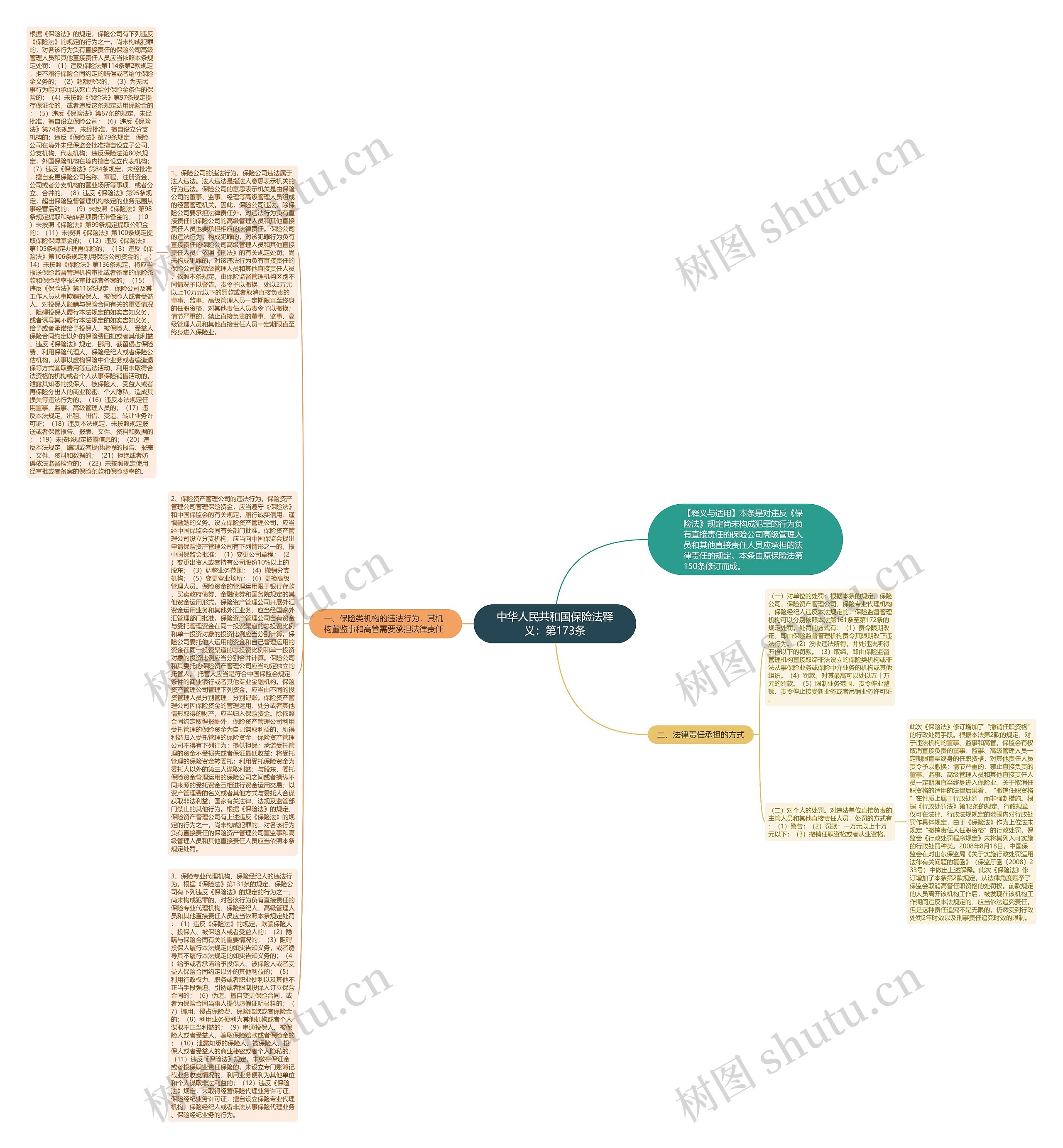 中华人民共和国保险法释义：第173条思维导图