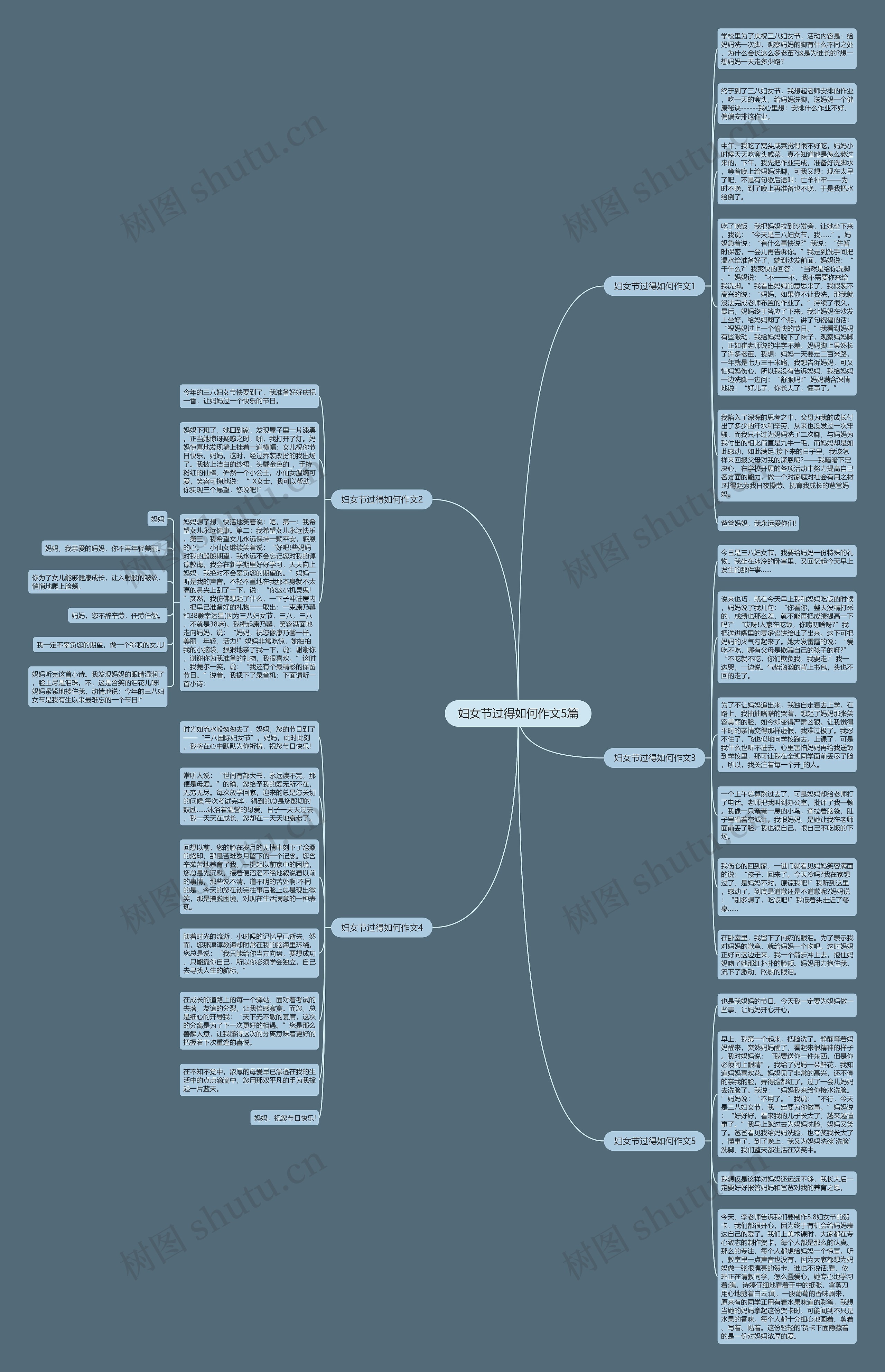 妇女节过得如何作文5篇思维导图