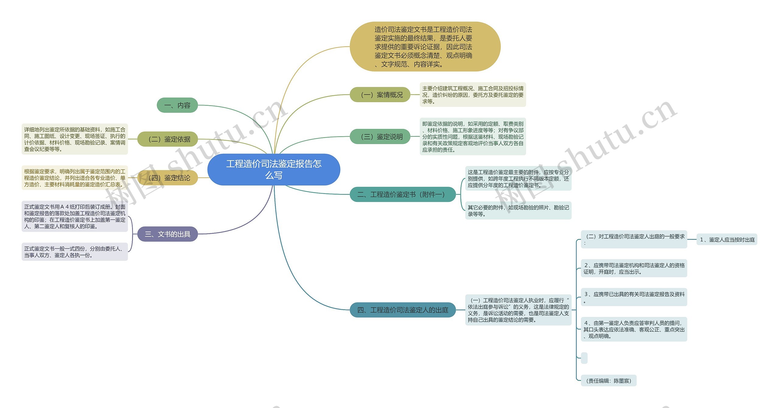 工程造价司法鉴定报告怎么写思维导图