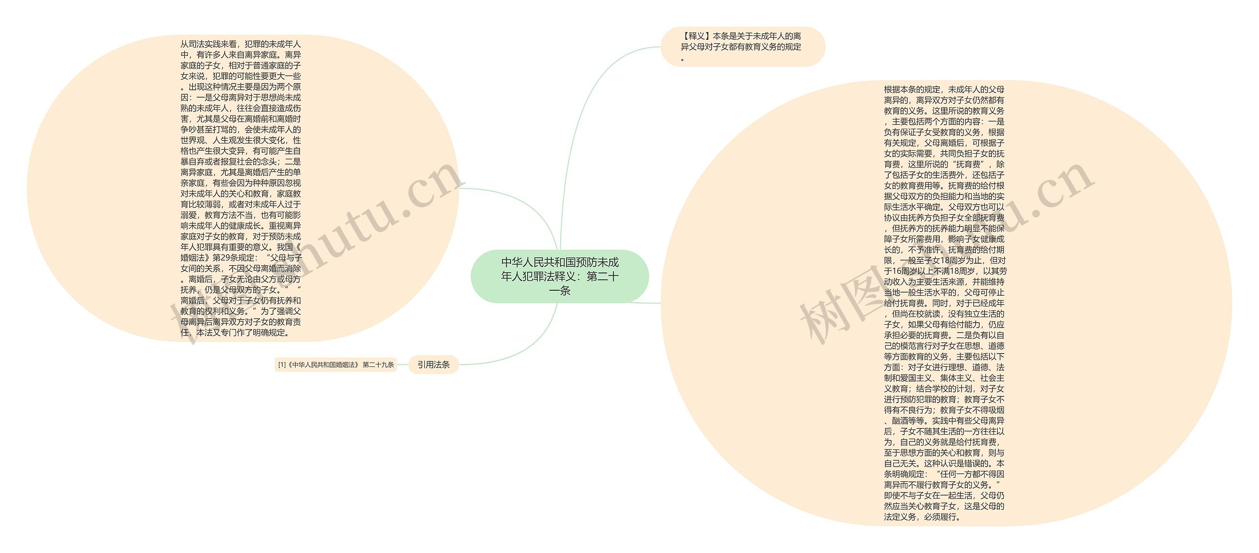 中华人民共和国预防未成年人犯罪法释义：第二十一条思维导图