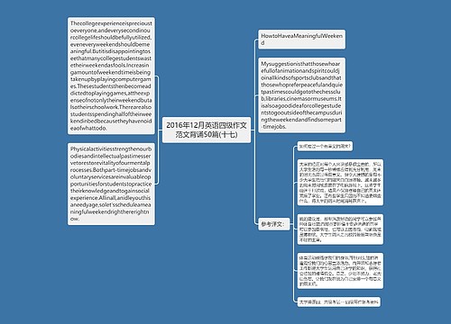 2016年12月英语四级作文范文背诵50篇(十七)