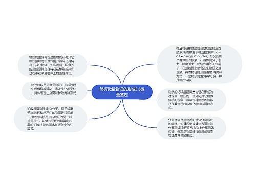 简析微量物证的形成(1)微量鉴定