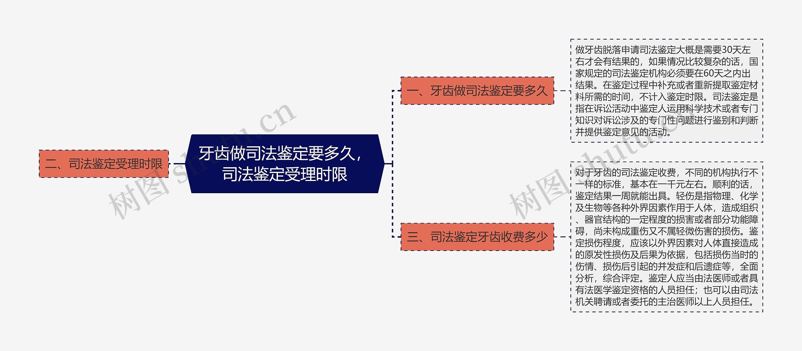 牙齿做司法鉴定要多久，司法鉴定受理时限思维导图