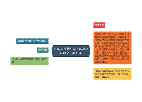 中华人民共和国刑事诉讼法释义：第31条