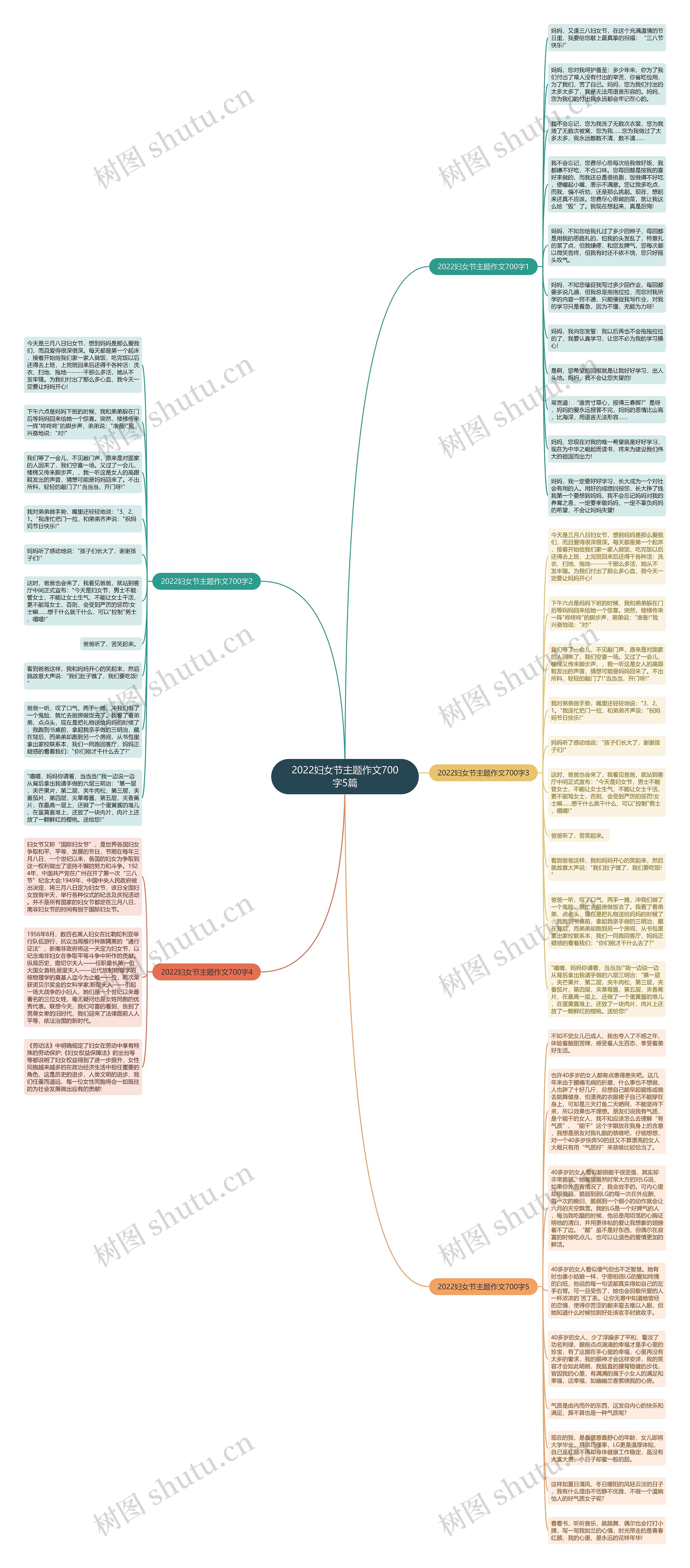 2022妇女节主题作文700字5篇思维导图