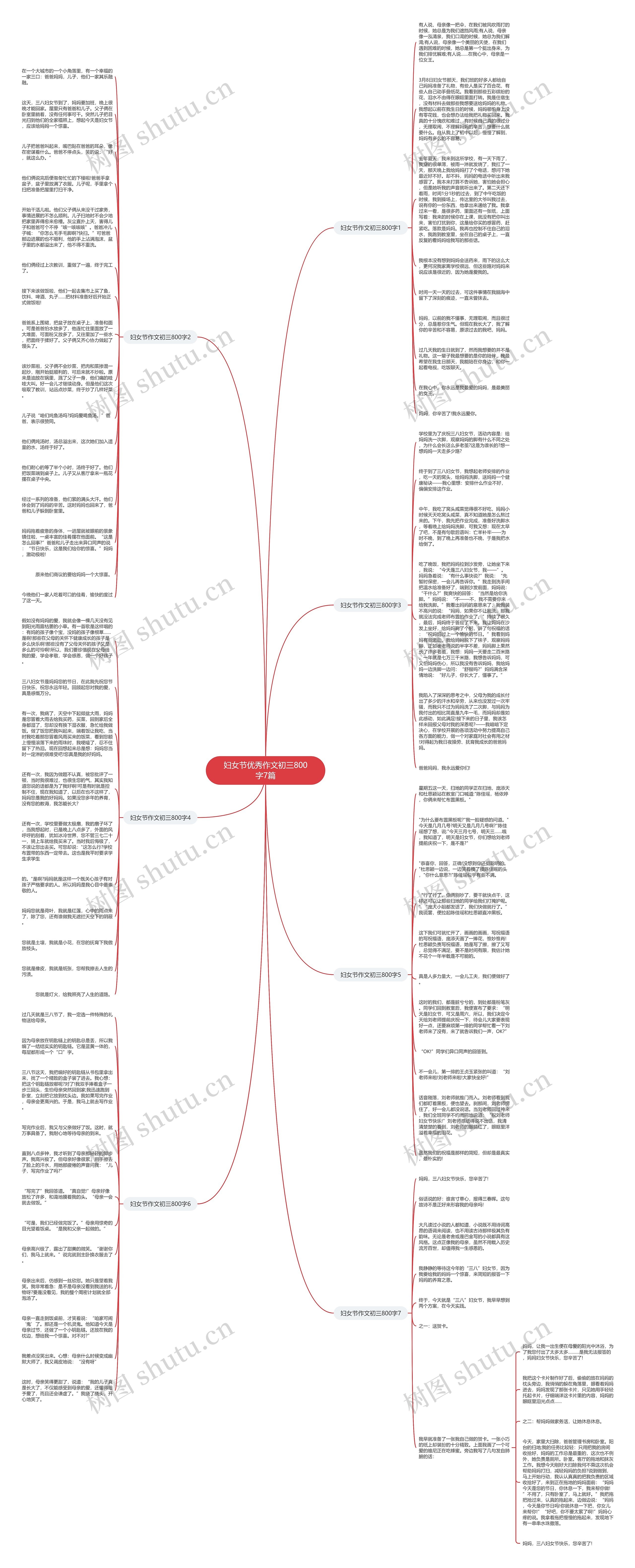 妇女节优秀作文初三800字7篇思维导图