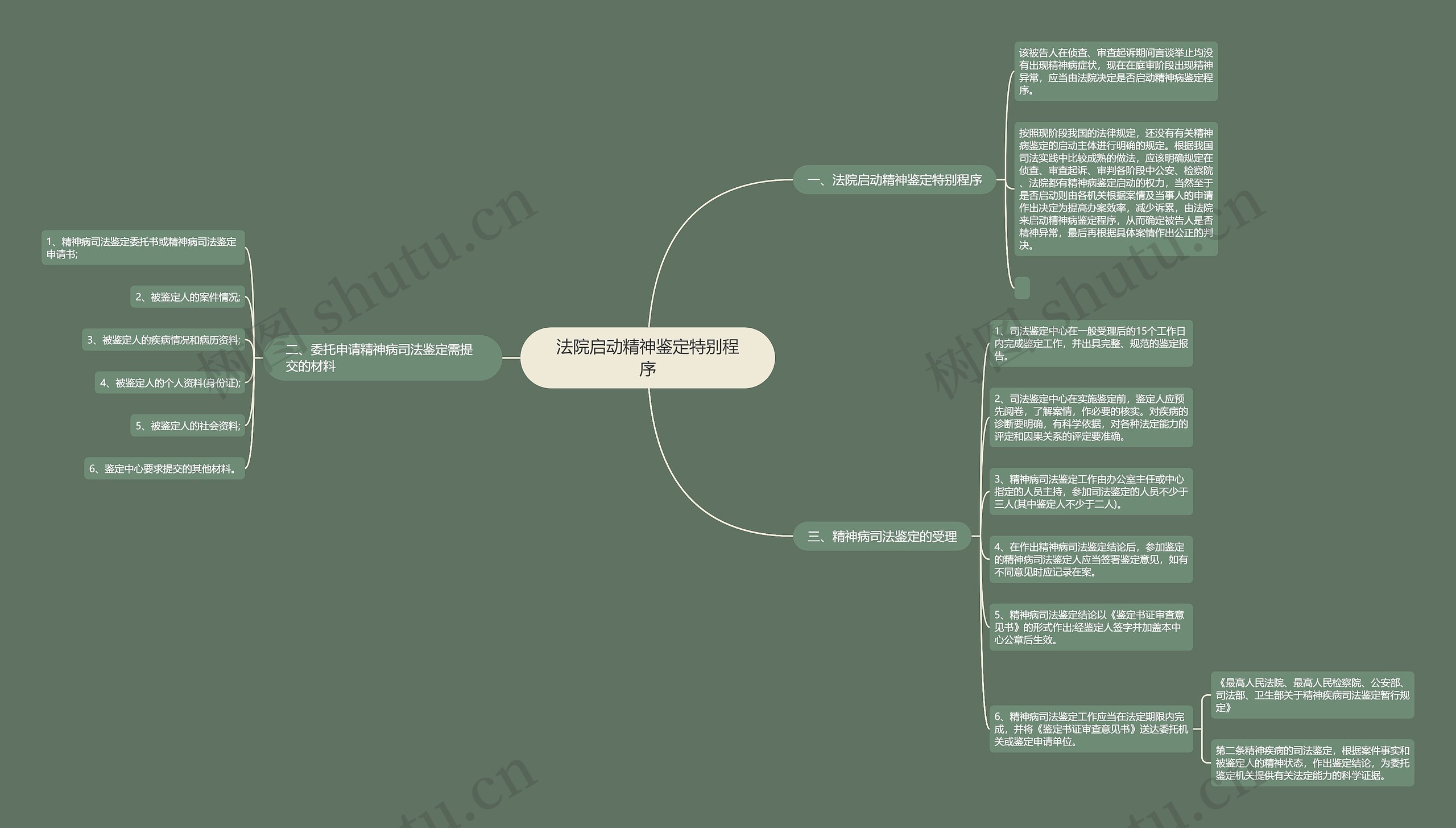 法院启动精神鉴定特别程序思维导图