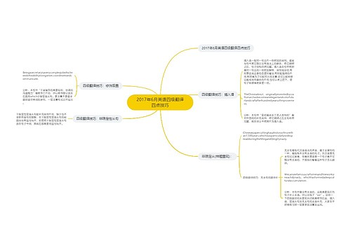 2017年6月英语四级翻译四点技巧