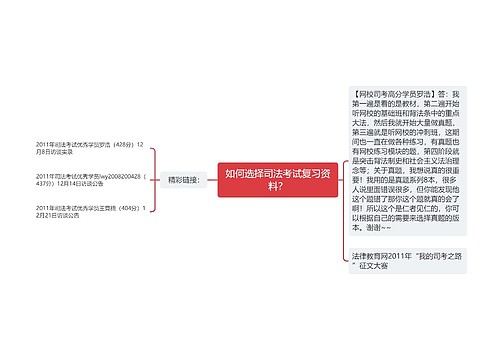 如何选择司法考试复习资料？