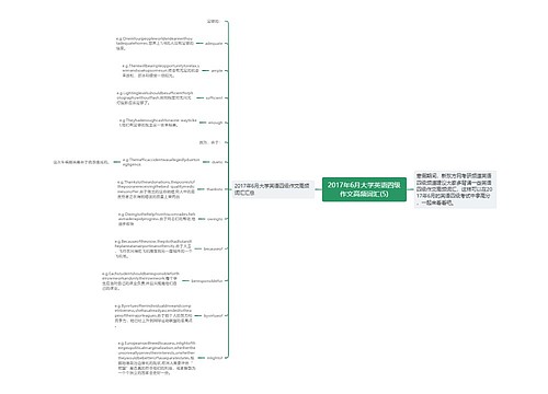 2017年6月大学英语四级作文高频词汇(5)