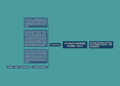 2015年6月大学英语四级作文预测：范文(3)