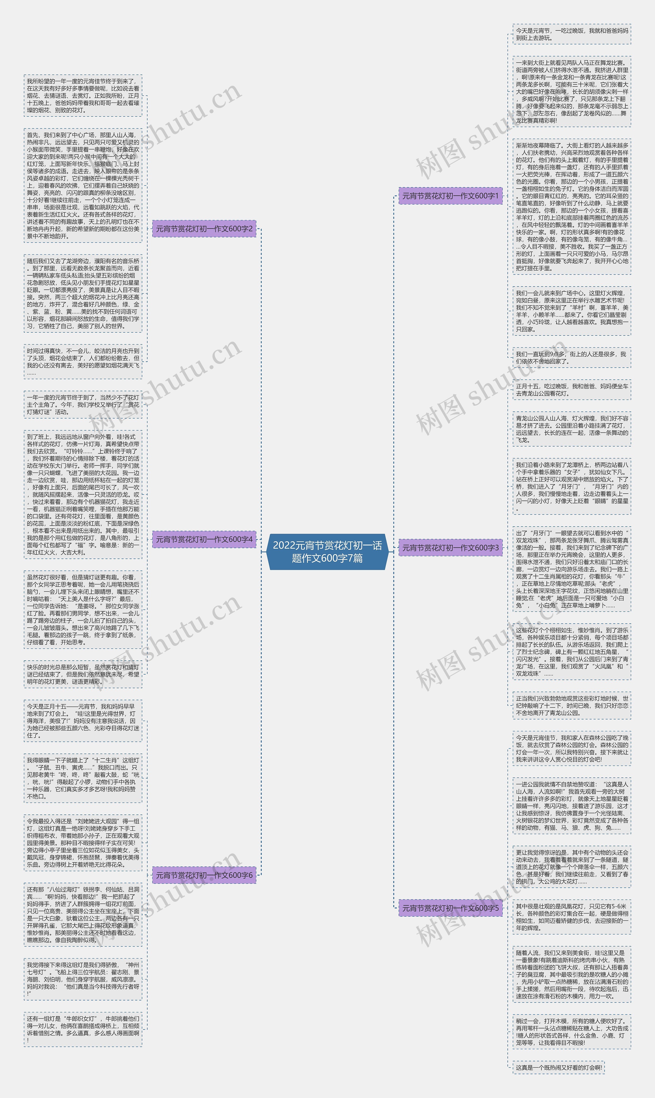 2022元宵节赏花灯初一话题作文600字7篇