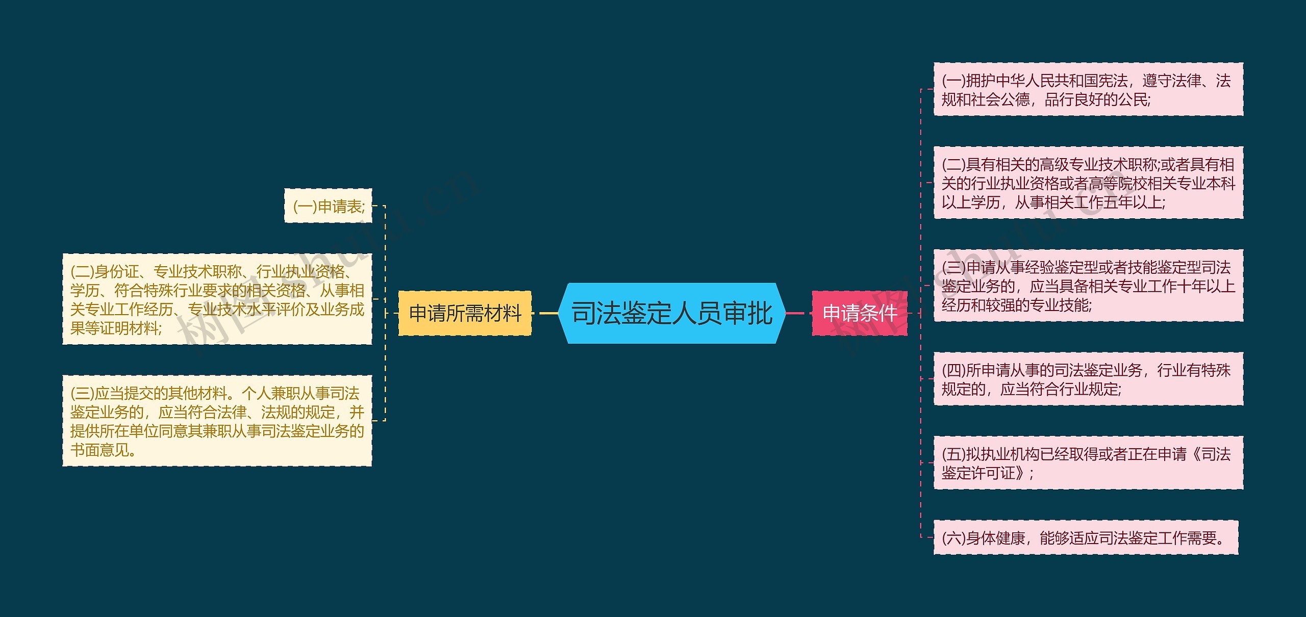 司法鉴定人员审批思维导图