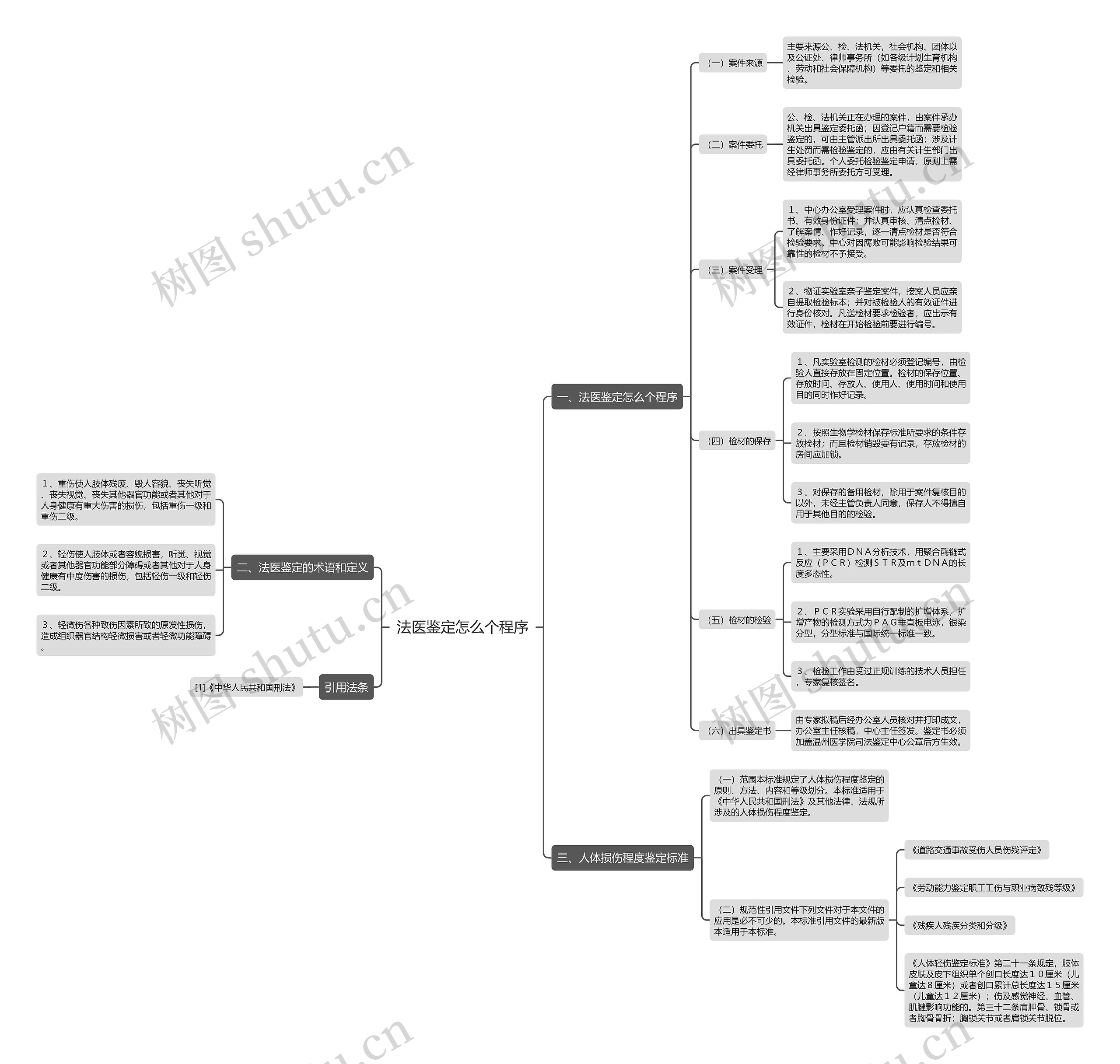 法医鉴定怎么个程序思维导图