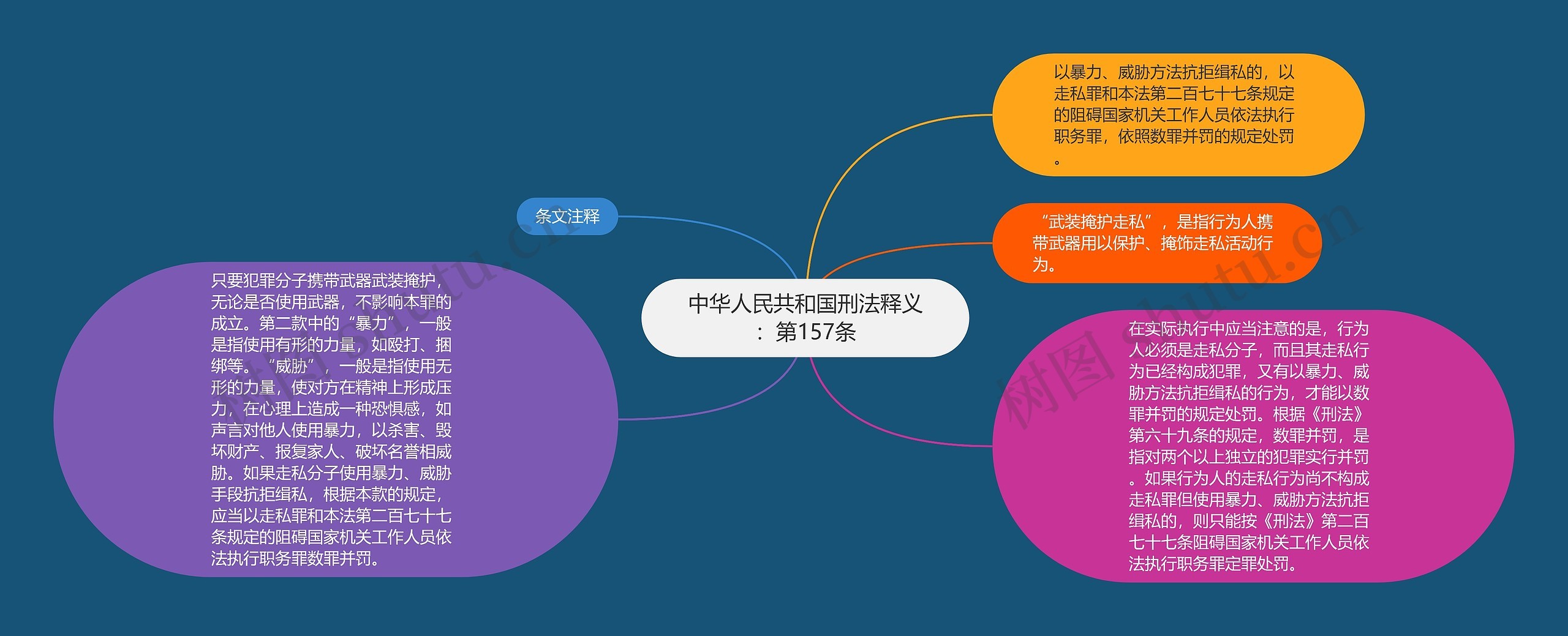 中华人民共和国刑法释义：第157条思维导图