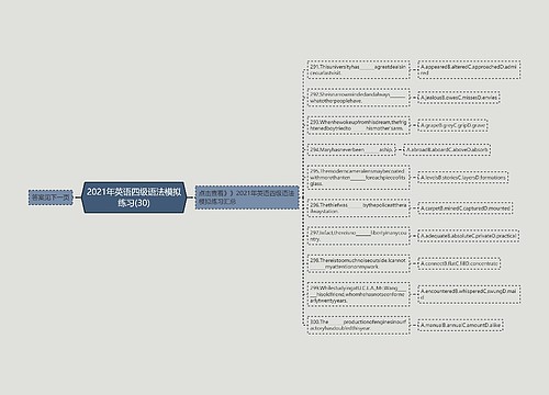 2021年英语四级语法模拟练习(30)