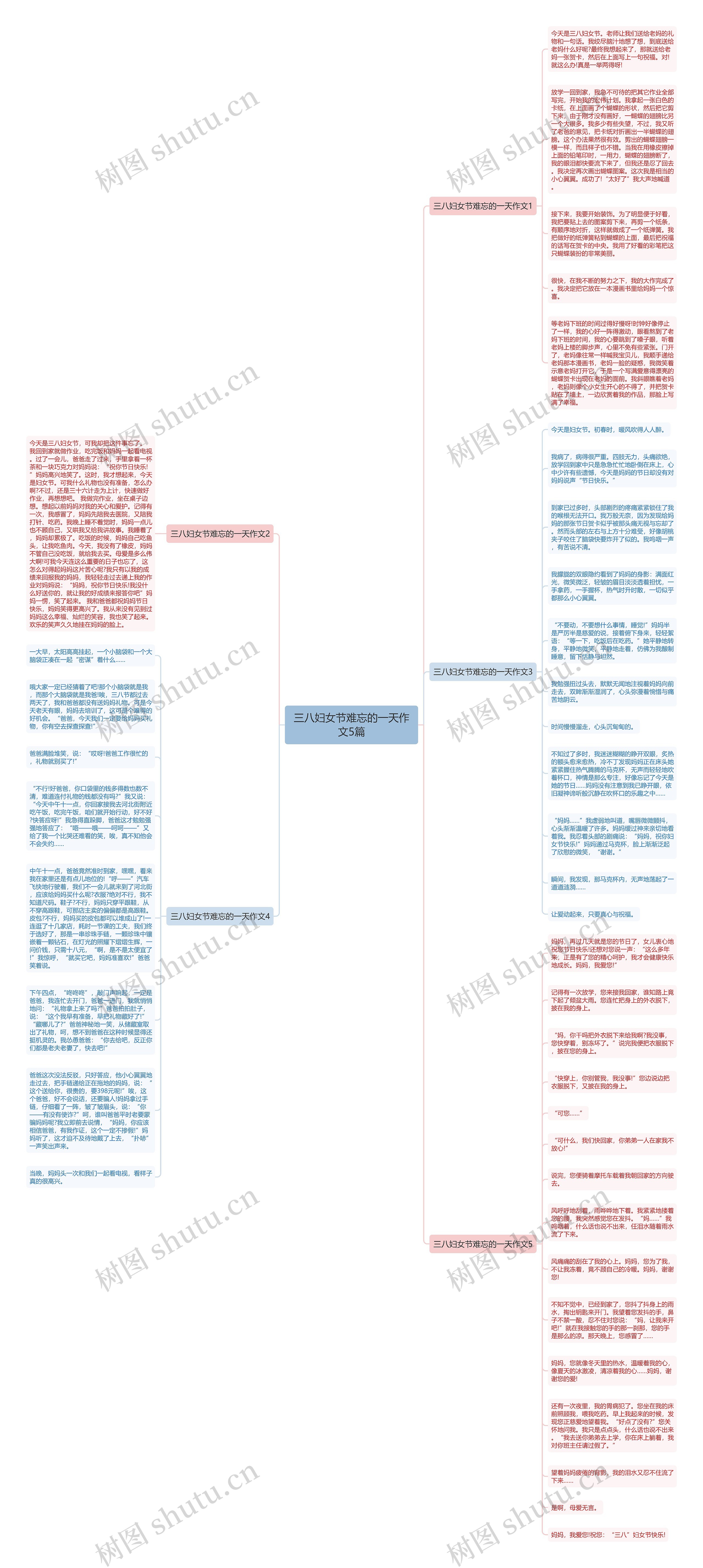 三八妇女节难忘的一天作文5篇思维导图