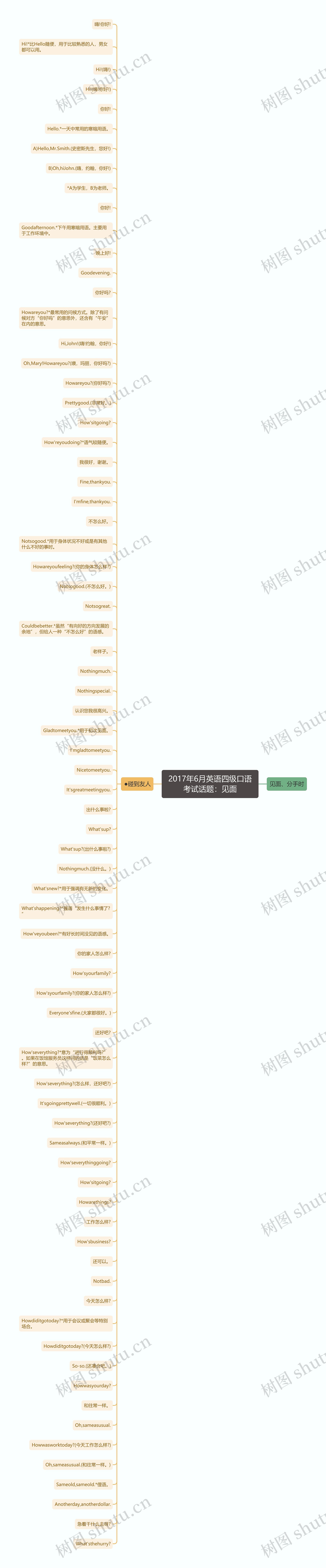 2017年6月英语四级口语考试话题：见面