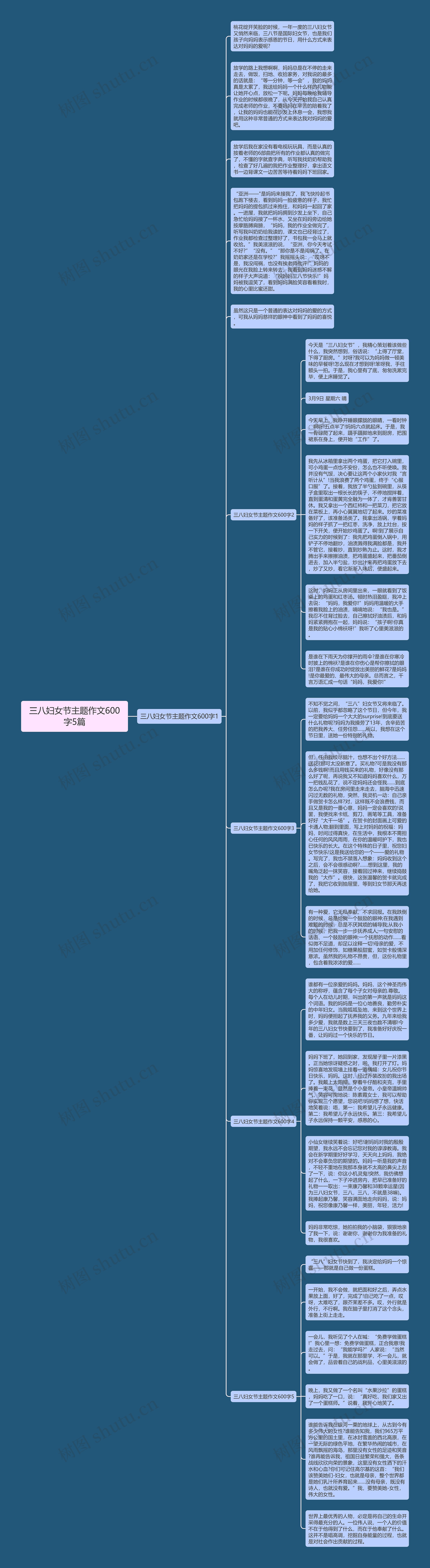 三八妇女节主题作文600字5篇思维导图