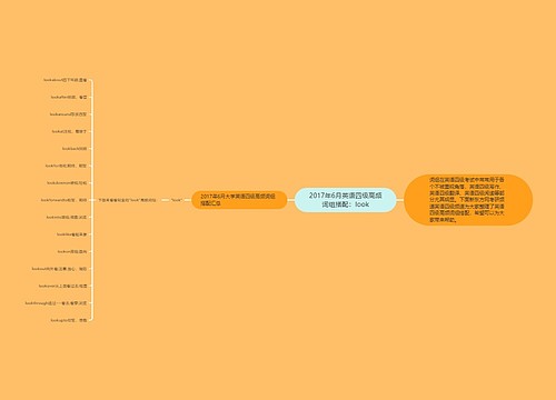 2017年6月英语四级高频词组搭配：look