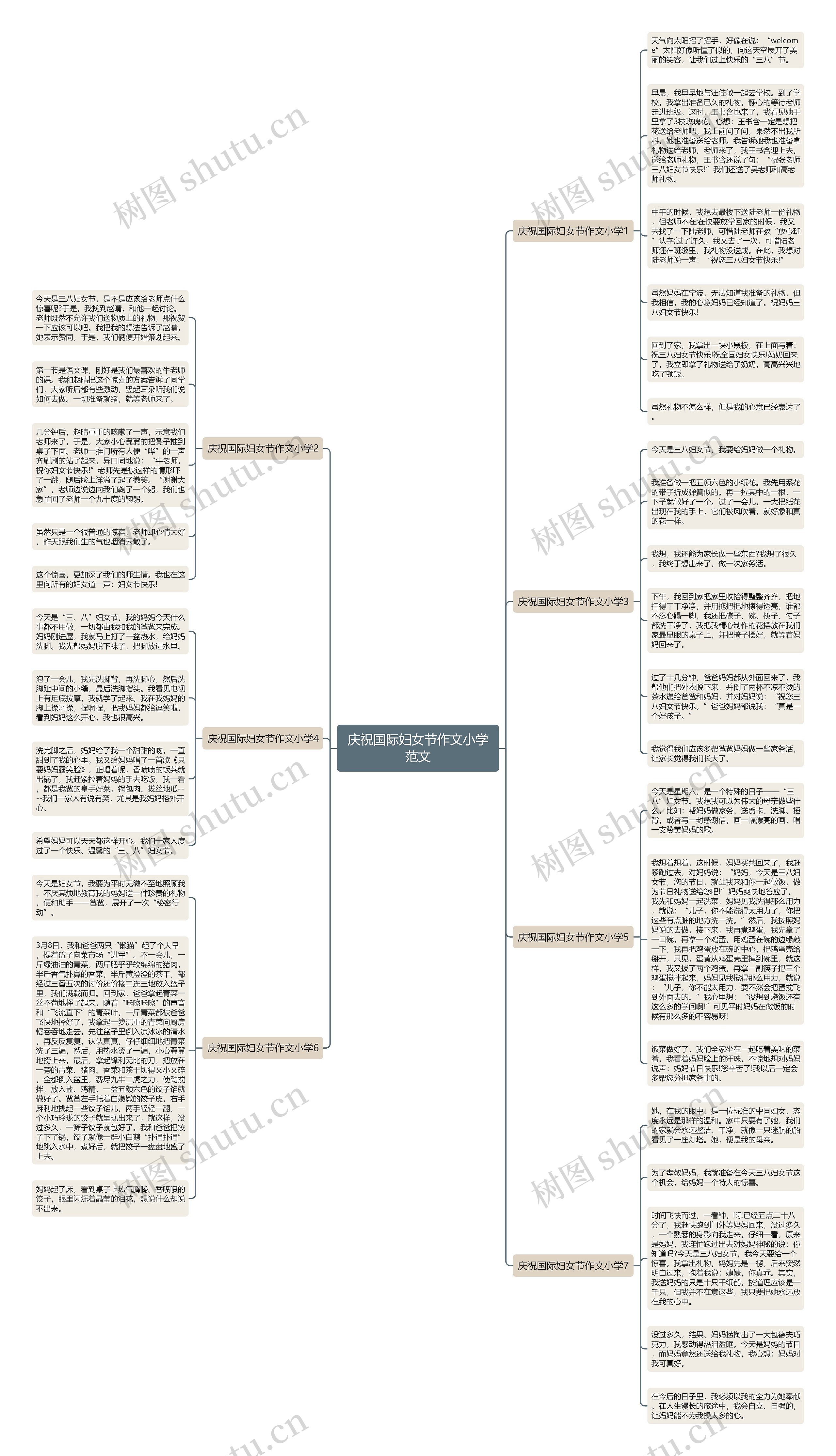 庆祝国际妇女节作文小学范文思维导图