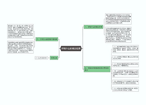 评残什么时候出结果