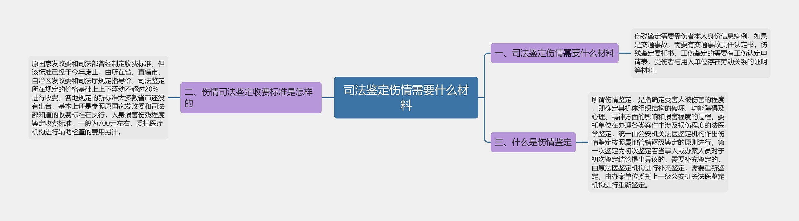 司法鉴定伤情需要什么材料思维导图