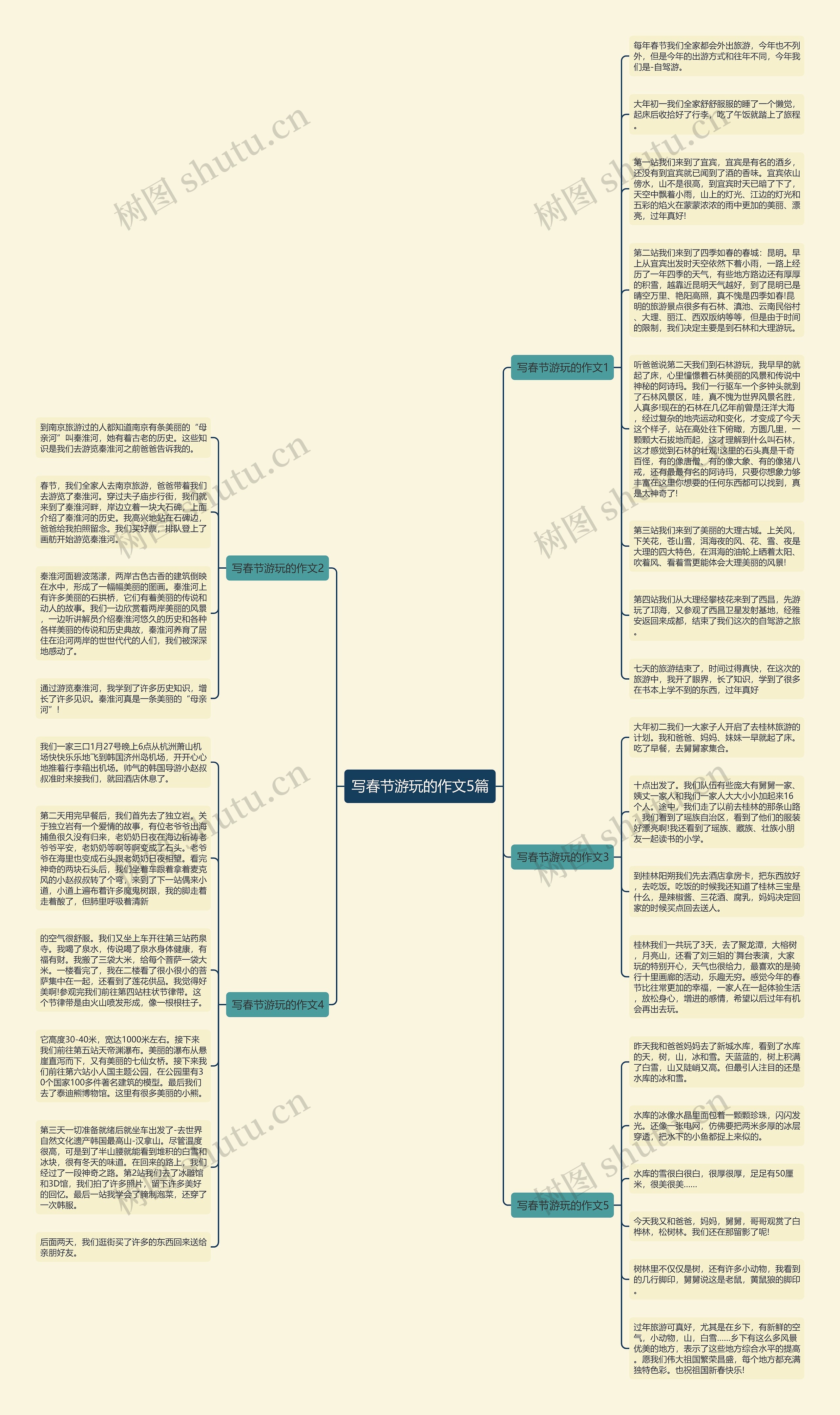写春节游玩的作文5篇思维导图
