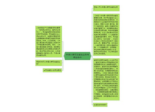 申请从事司法鉴定业务有哪些条件