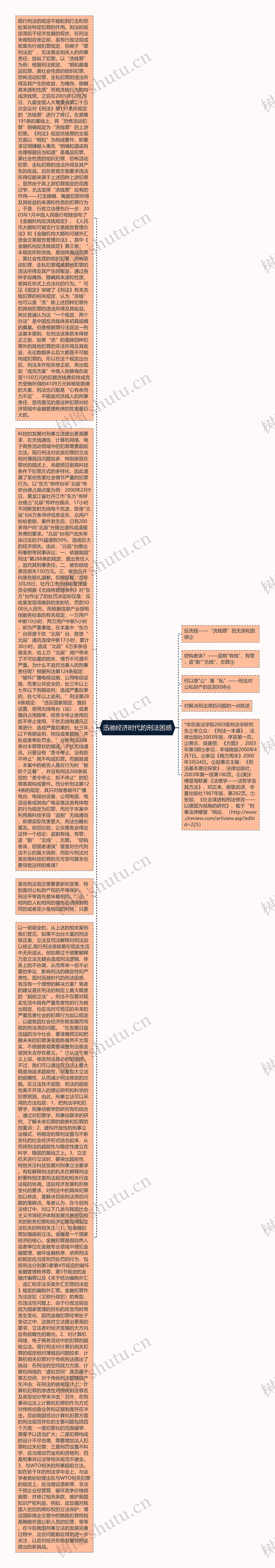 迅驰经济时代的刑法困惑思维导图