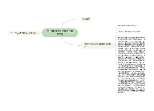 2012年司法考试物权法复习指导