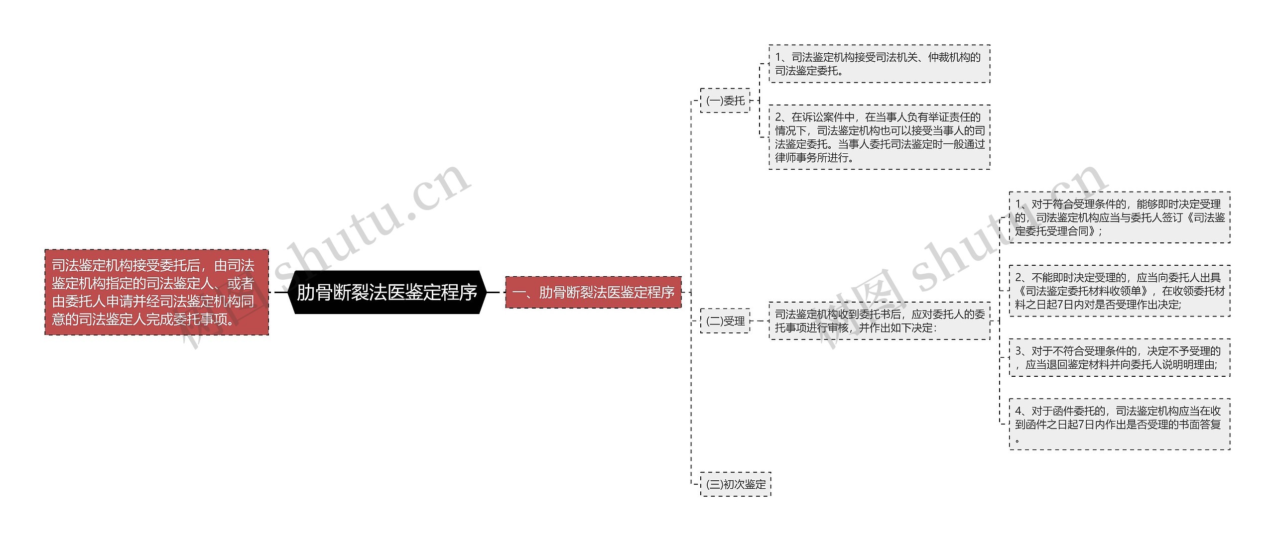 肋骨断裂法医鉴定程序思维导图