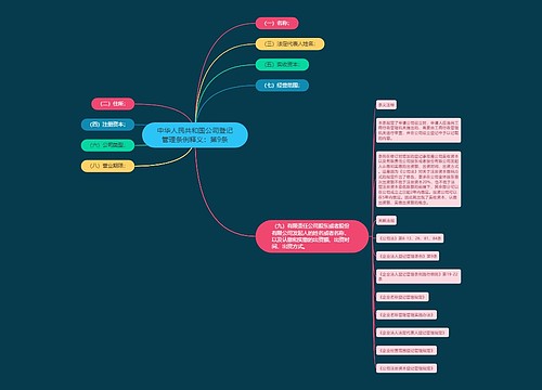 中华人民共和国公司登记管理条例释义：第9条