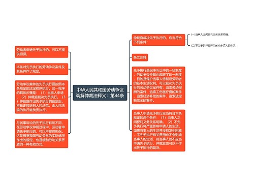 中华人民共和国劳动争议调解仲裁法释义：第44条