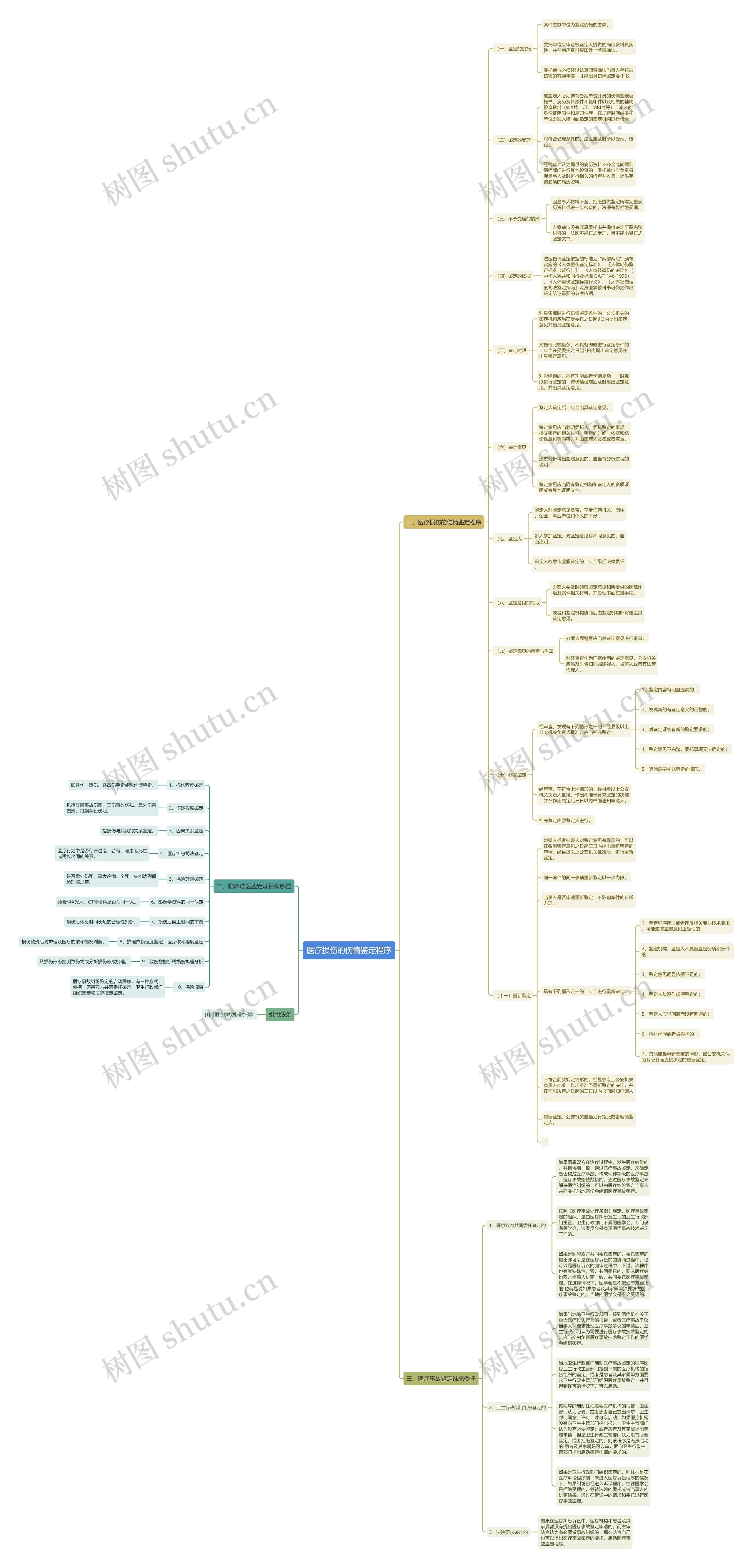 医疗损伤的伤情鉴定程序思维导图