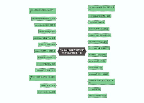 2023年上半年大学英语四级考试备考短语(10)