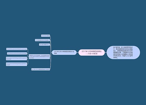 2017年12月英语四级语法：介词+关系词