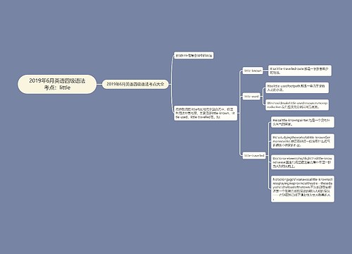 2019年6月英语四级语法考点：little