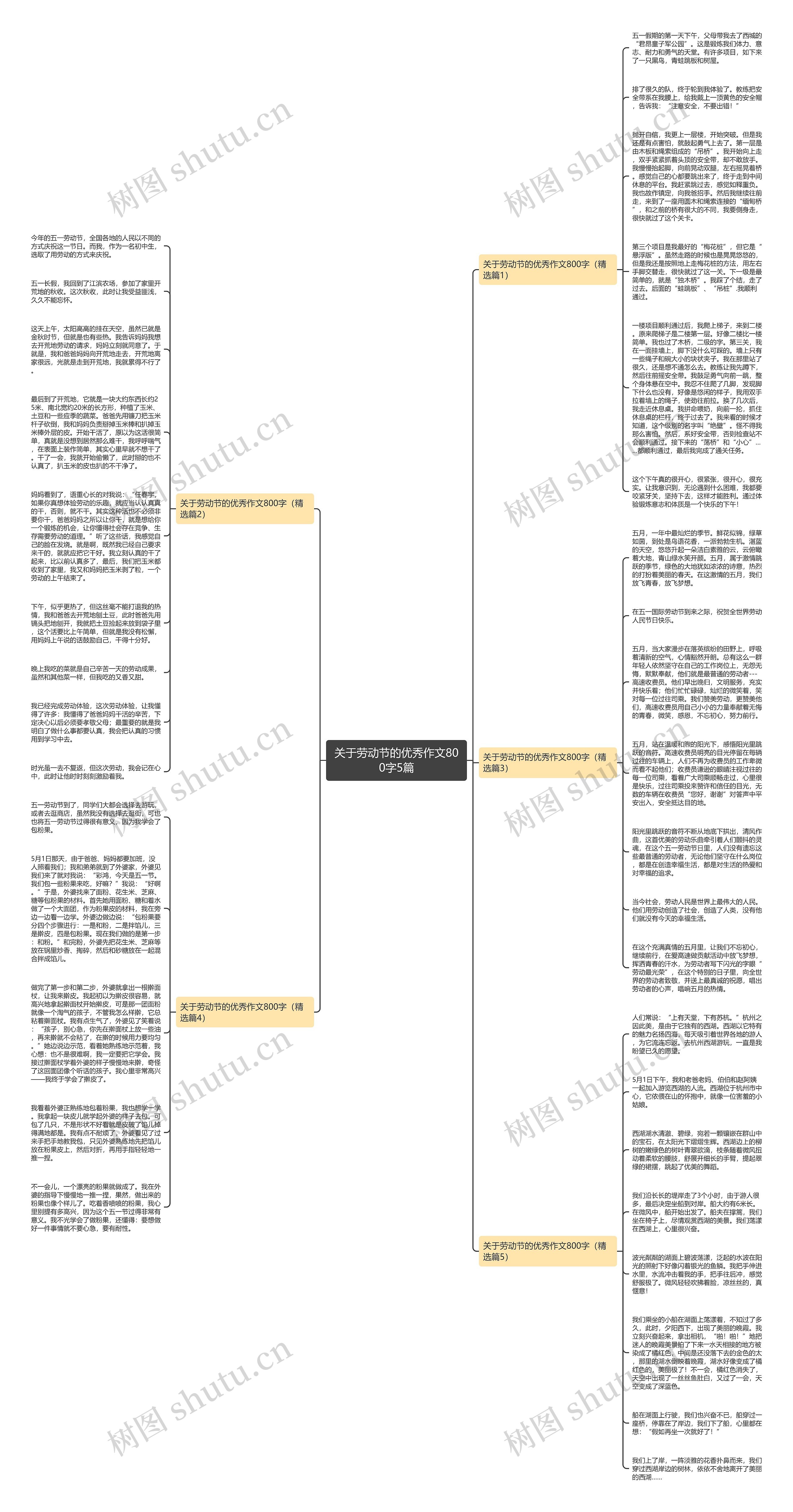 关于劳动节的优秀作文800字5篇思维导图
