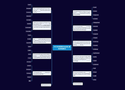 2022英语四级考试词汇精选训练题(8)