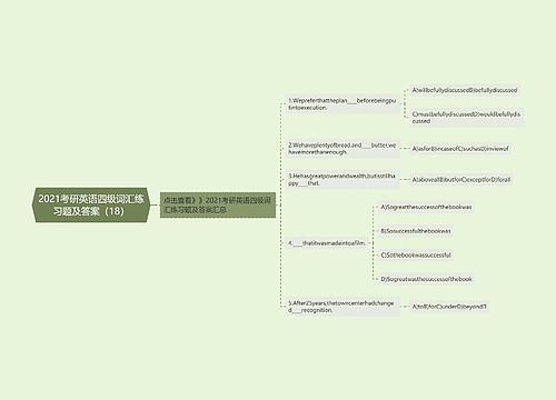 2021考研英语四级词汇练习题及答案（18）