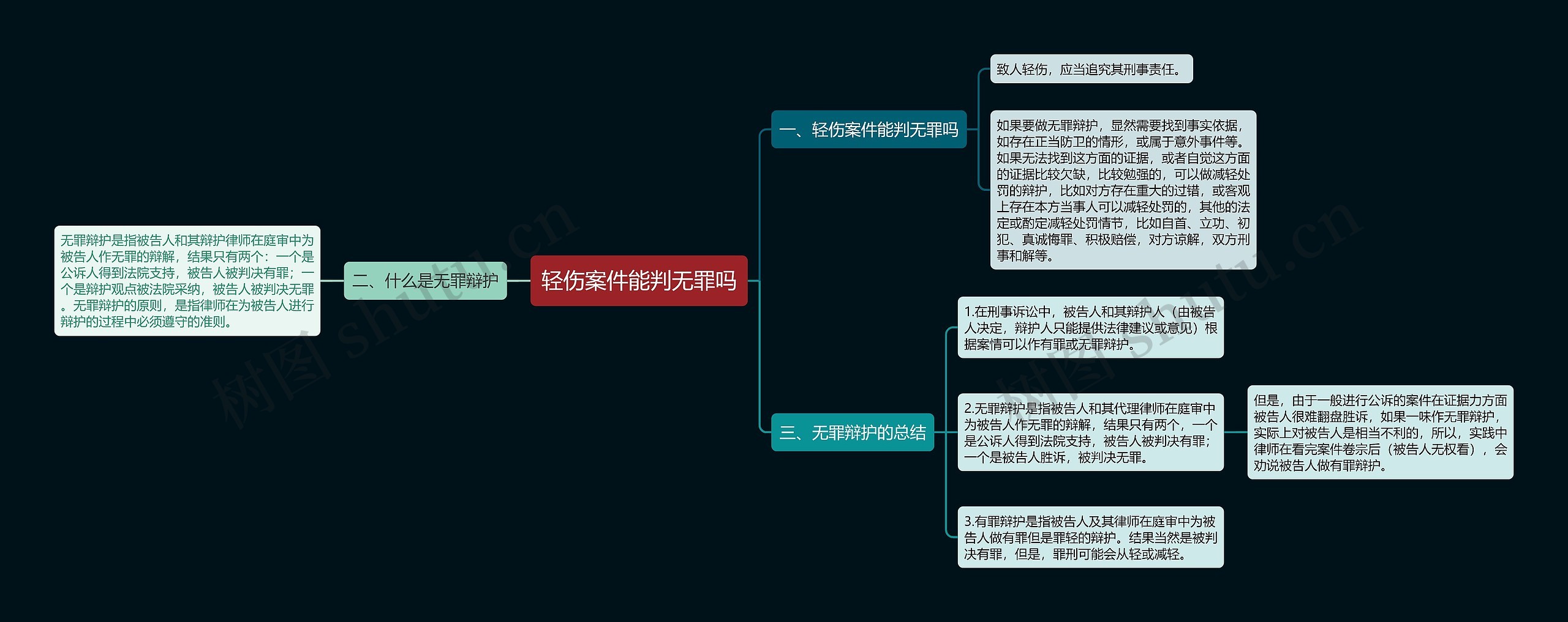 轻伤案件能判无罪吗思维导图