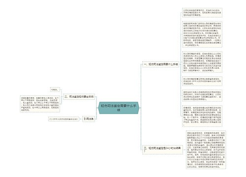 轻伤司法鉴定需要什么手续