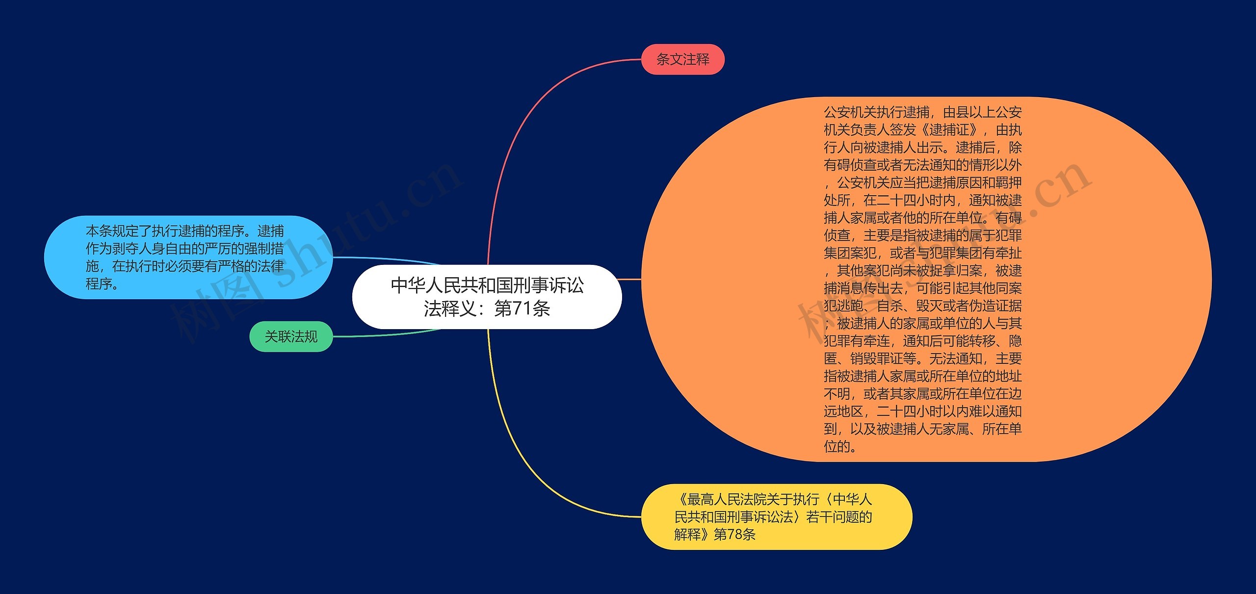 中华人民共和国刑事诉讼法释义：第71条思维导图