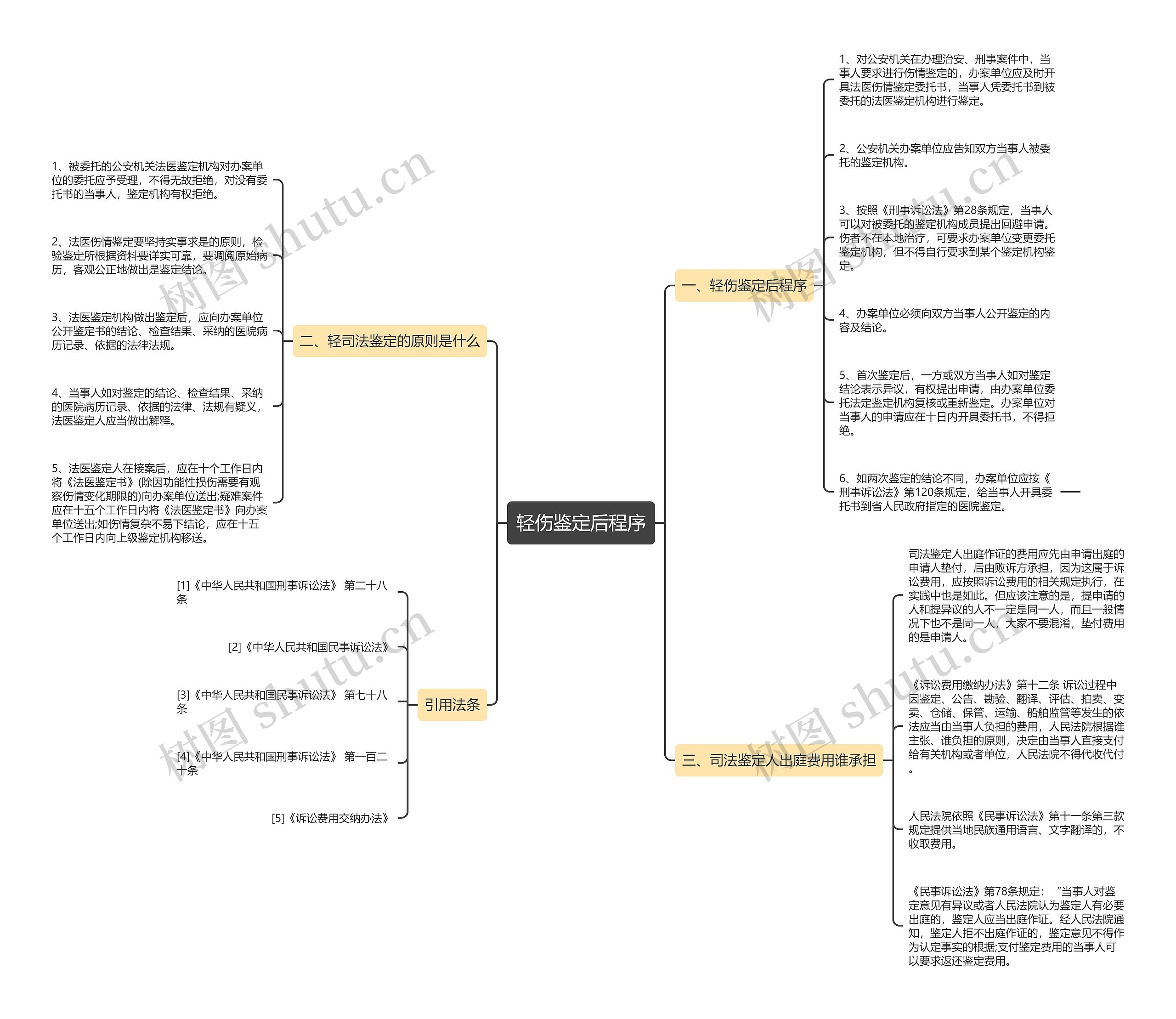 轻伤鉴定后程序思维导图