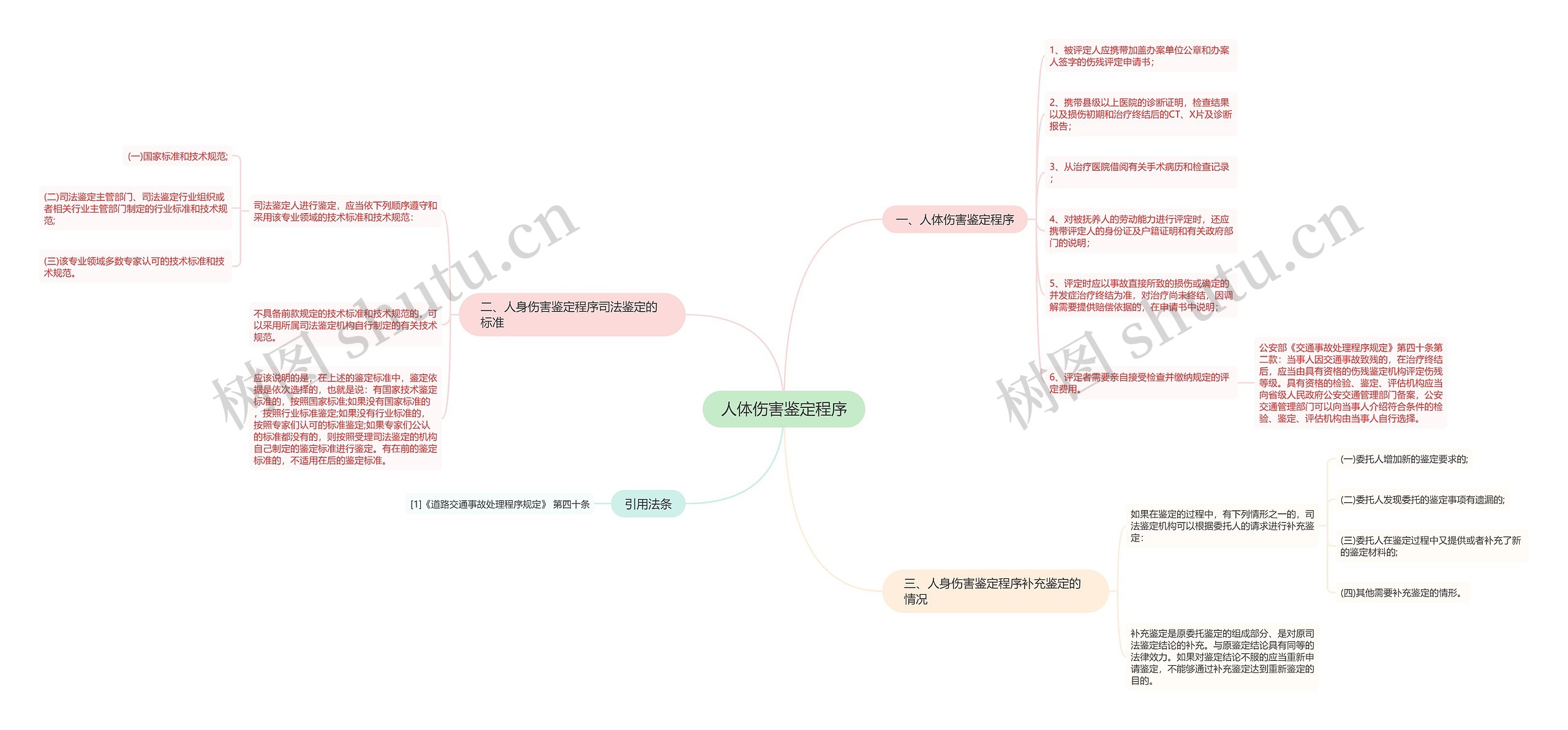 人体伤害鉴定程序思维导图